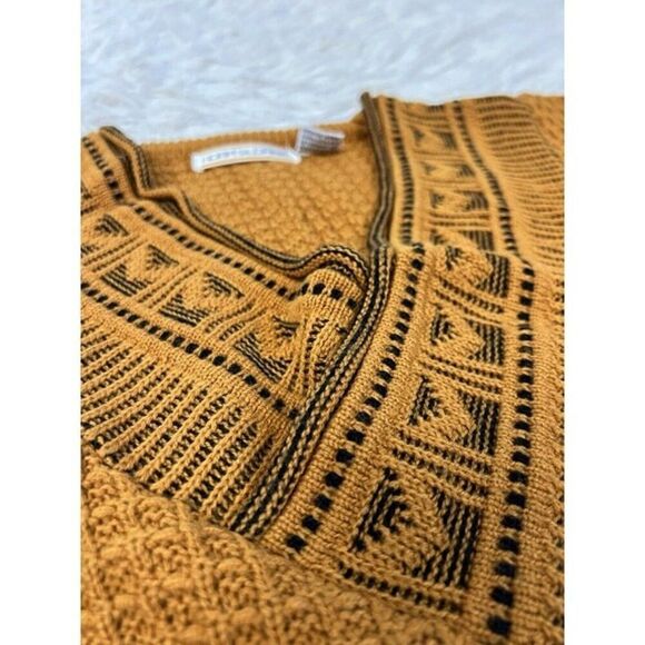 Adam Sloane Vintage 70s Mens Yellow Gold Waffle Knit Sweater Vest Size Large - Picture 6 of 10